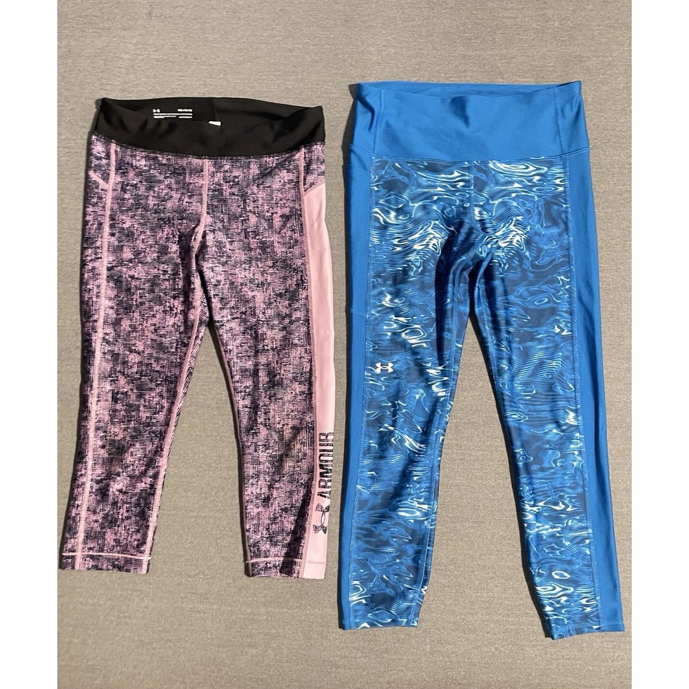 Under Armour Women's Compression Leggings Bundle Medium HeatGear Workout Yoga